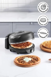 Gastro 10 in 1 Pizza Lahmacun ve Tandır Ekmeği Makinesi Biodiamond Matte Black